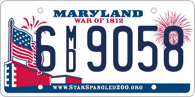 MD license plate 6MD9058