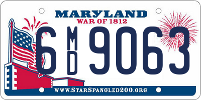 MD license plate 6MD9063