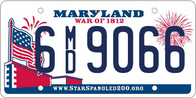 MD license plate 6MD9066