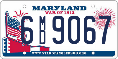 MD license plate 6MD9067