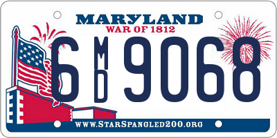 MD license plate 6MD9068