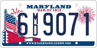 MD license plate 6MD9071
