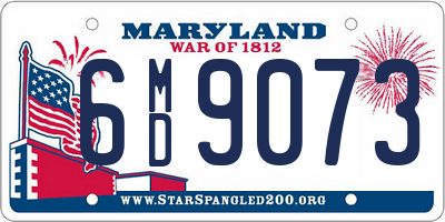 MD license plate 6MD9073