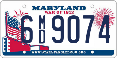 MD license plate 6MD9074