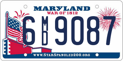 MD license plate 6MD9087