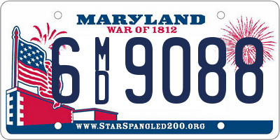 MD license plate 6MD9088
