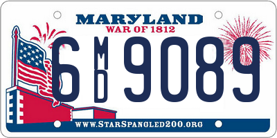 MD license plate 6MD9089