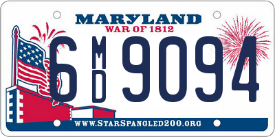 MD license plate 6MD9094