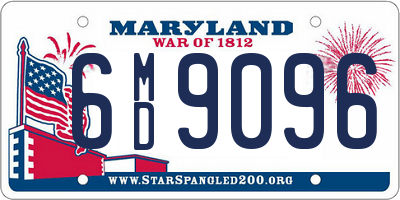 MD license plate 6MD9096