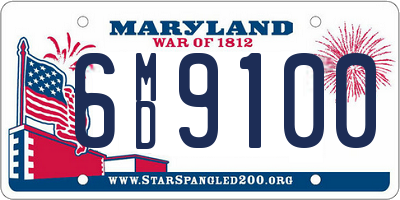 MD license plate 6MD9100