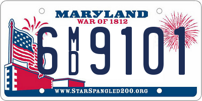 MD license plate 6MD9101