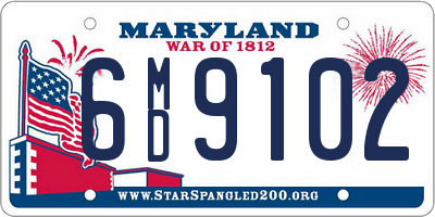 MD license plate 6MD9102