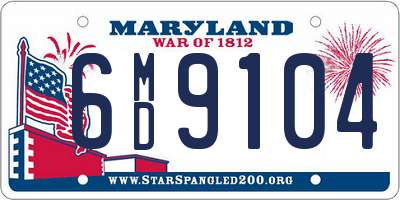 MD license plate 6MD9104