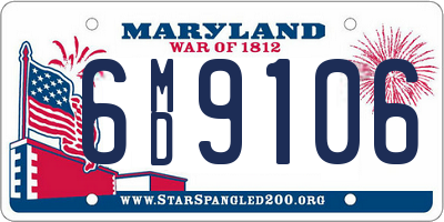 MD license plate 6MD9106