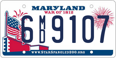 MD license plate 6MD9107