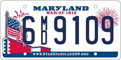 MD license plate 6MD9109