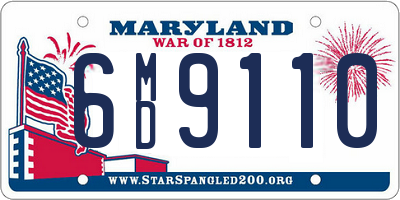 MD license plate 6MD9110