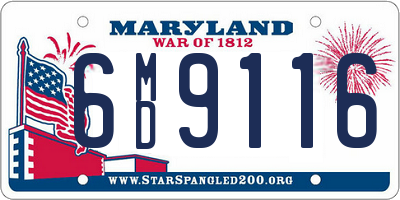 MD license plate 6MD9116