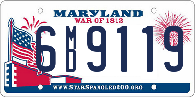 MD license plate 6MD9119
