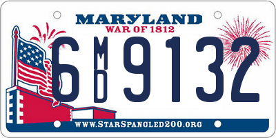 MD license plate 6MD9132