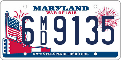 MD license plate 6MD9135