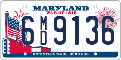 MD license plate 6MD9136