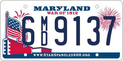 MD license plate 6MD9137