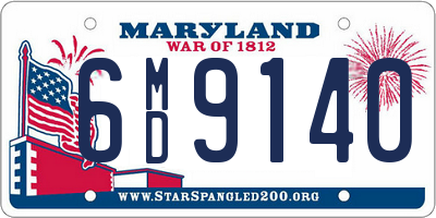 MD license plate 6MD9140