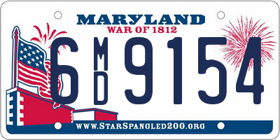 MD license plate 6MD9154