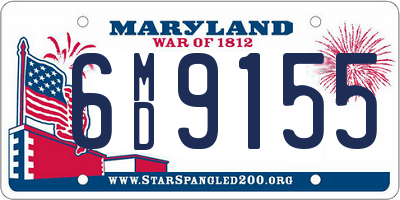 MD license plate 6MD9155