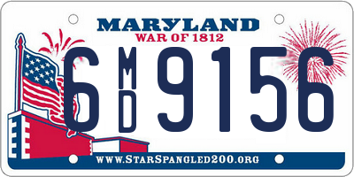 MD license plate 6MD9156