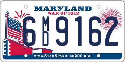 MD license plate 6MD9162