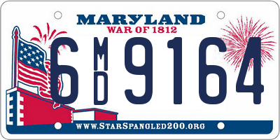 MD license plate 6MD9164