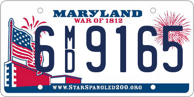 MD license plate 6MD9165