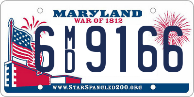 MD license plate 6MD9166