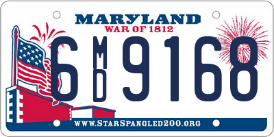 MD license plate 6MD9168