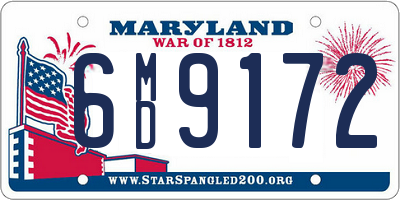 MD license plate 6MD9172