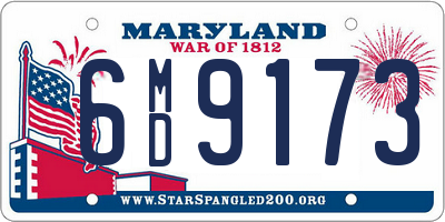 MD license plate 6MD9173