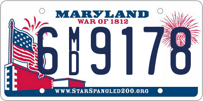 MD license plate 6MD9178