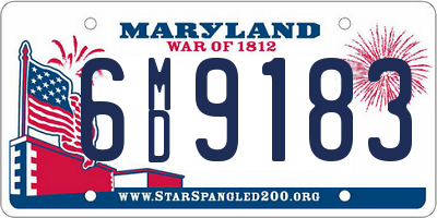 MD license plate 6MD9183