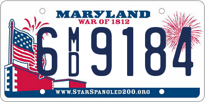 MD license plate 6MD9184