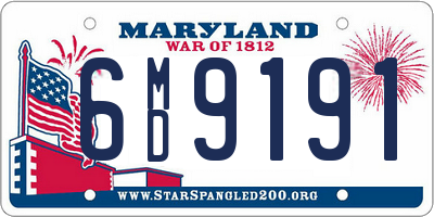 MD license plate 6MD9191