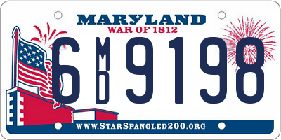 MD license plate 6MD9198