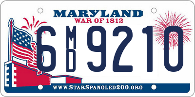 MD license plate 6MD9210