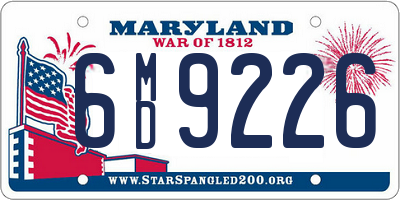 MD license plate 6MD9226