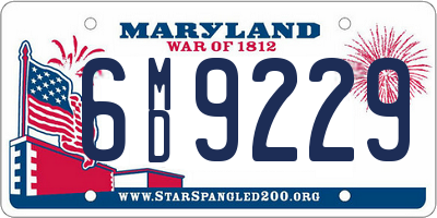 MD license plate 6MD9229