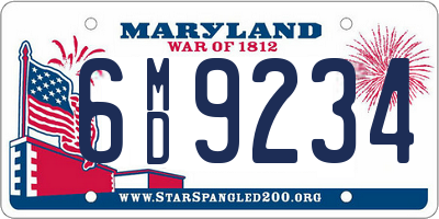 MD license plate 6MD9234