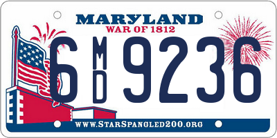 MD license plate 6MD9236