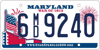 MD license plate 6MD9240