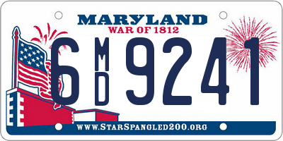 MD license plate 6MD9241